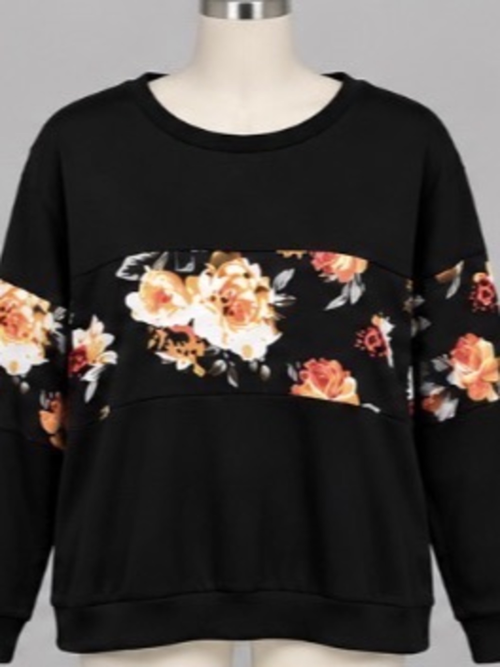 SHEIN Floral Panel Sweatshirt Size XXL Like New